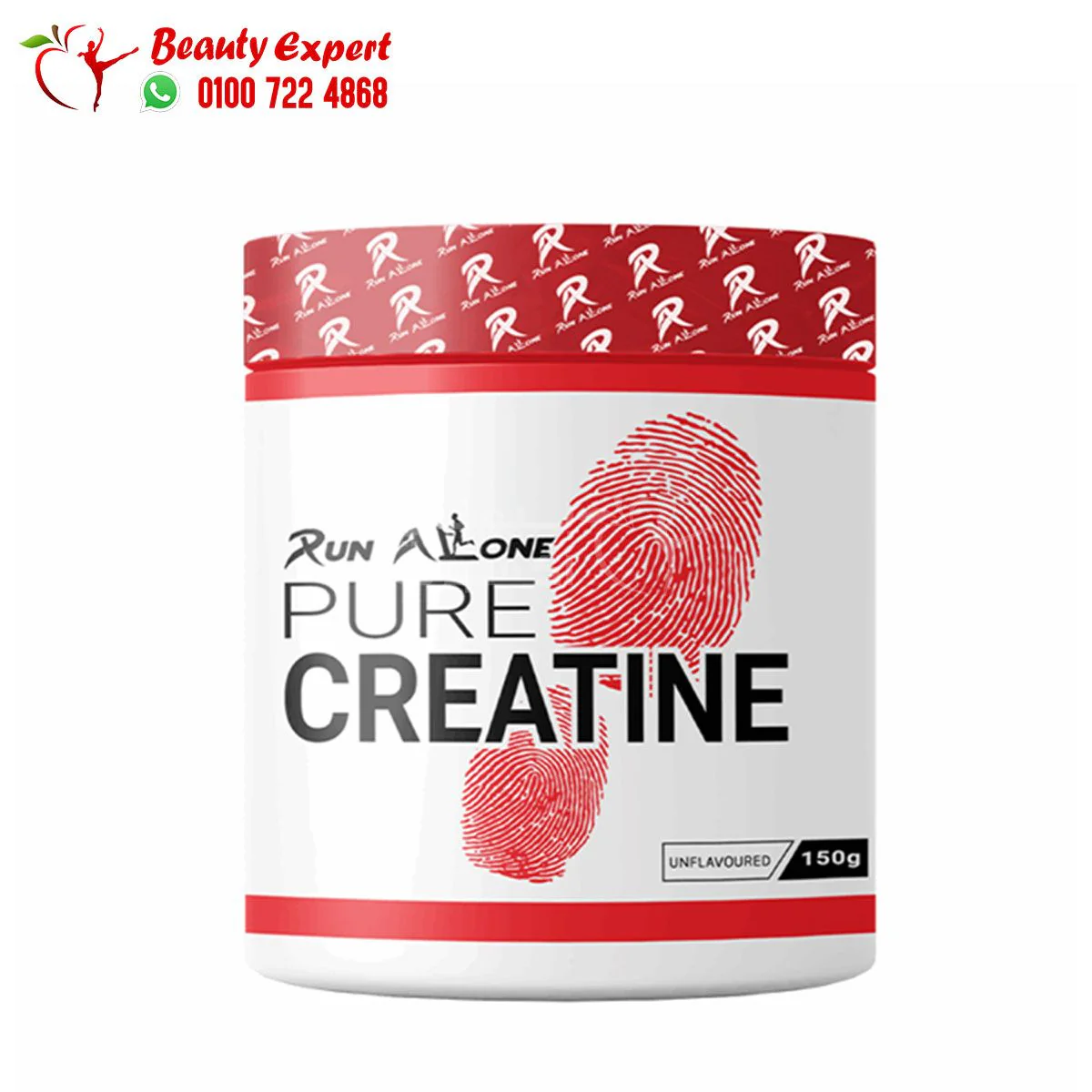 بودر كرياتين لكمال الاجسام من Run Alone لدعم صحة العضلات 150 جرام - Run Alone Pure Creatine unflavored 150g - Image 2