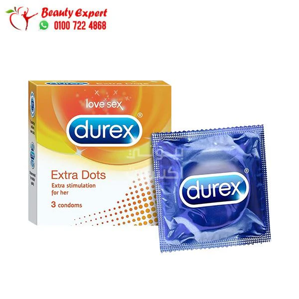 كاندوم ديوركس منقط Durex Extra Dots 3-Pcs Condoms